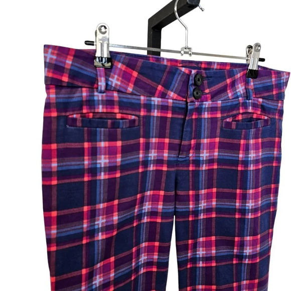 Anthropologie Cartonnier Womens Plaid Charlie Ankle Pants Size 4 - Picture 3 of 8